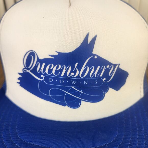 VTG Queensbury Downs Canada Gear Snapback Trucker Hat Cap Blue White Horse Track - Picture 3 of 11
